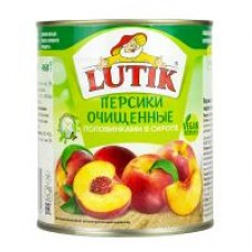 Персики ''Lutik'', очищенные, в сиропе, 850 мл