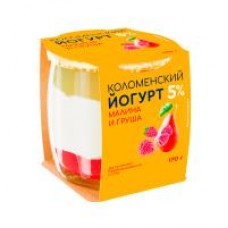 Йогурт ''Коломенское молоко'' малина-груша 5%,170 г