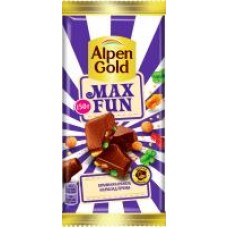 Шоколад ''Alpen Gold'' Max Fun с взрывной карамелью, 160 г