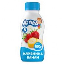 Йогурт питьевой ''Агуша'' Клубника-банан, 2,7%, 180 г