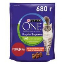 Сухой корм Purina ONE Superfood для стерилизованных кошек и кастрированных котов, с говядиной, 680 г