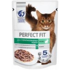 Влажный корм для кошек ''Perfect Fit'' Sterile Кролик, 75 г
