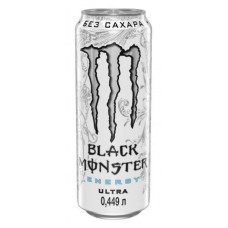 Напиток Black Monster Energy Ultra энергетический безалкогольный газированный, 0,5 л