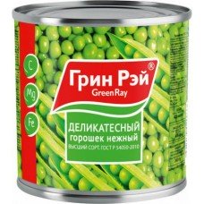 Горошек Green Ray зеленый деликатесный, 400 г